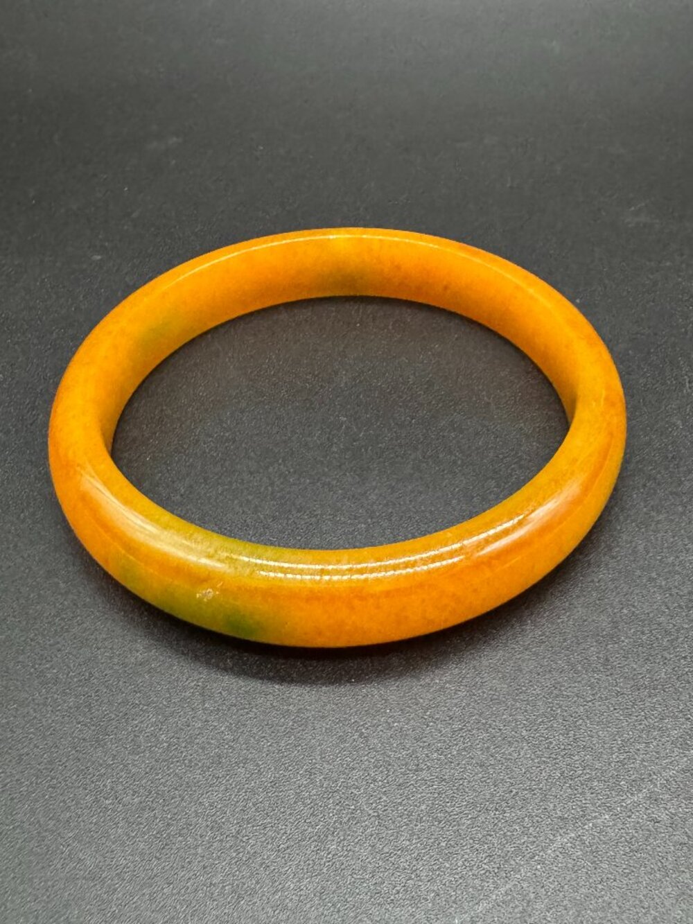 Genuine Yellow Jade Bracelet Bangle Large Size 9.5 inches
